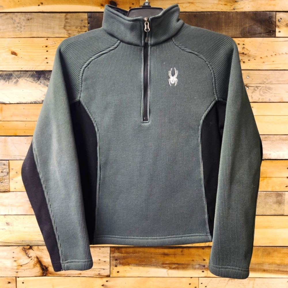 Spyder Mens Outbound  1/4 Zip Long Sleeve Polyester Jacket Fleece Lined‎ Size S